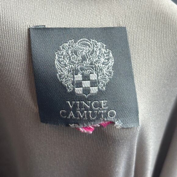 Vince Camuto Metallic Silver Drape Bodycon Dress Cap Sleeve Cocktail Sm. Holiday - Picture 6 of 8